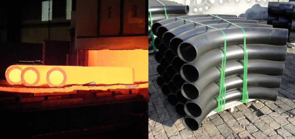 Manufacturing Process Of Induction Pipe Bends Lined Pipe Clad Pipes