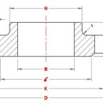 Dimensiones de la brida de soldadura plana con cuello PN10 ~ EN1092-1